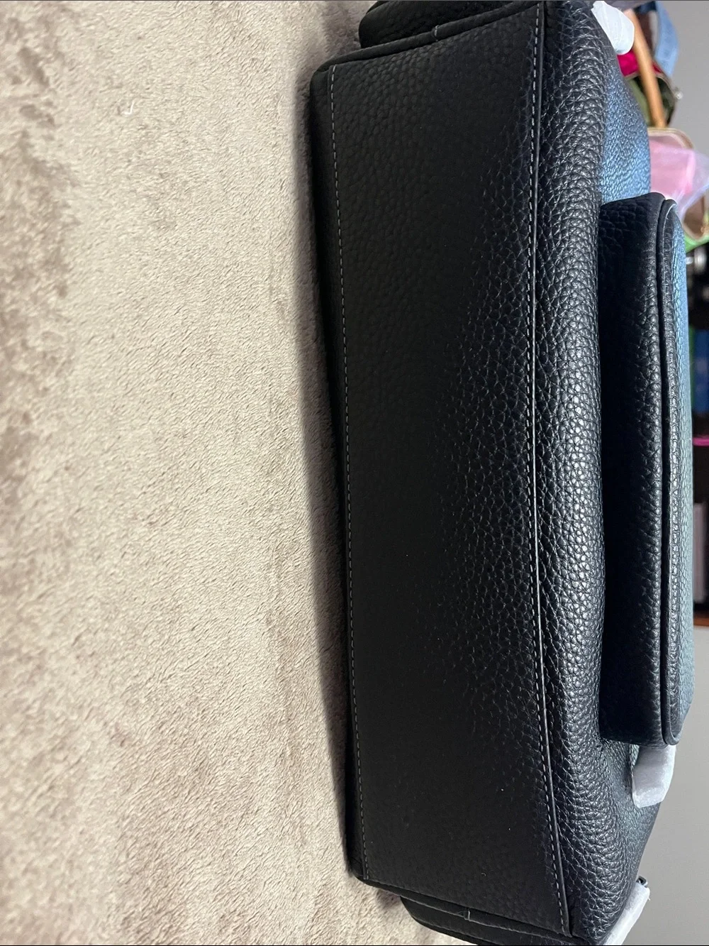 Coach Black Pebbled Leather Crossbody Belt Bag